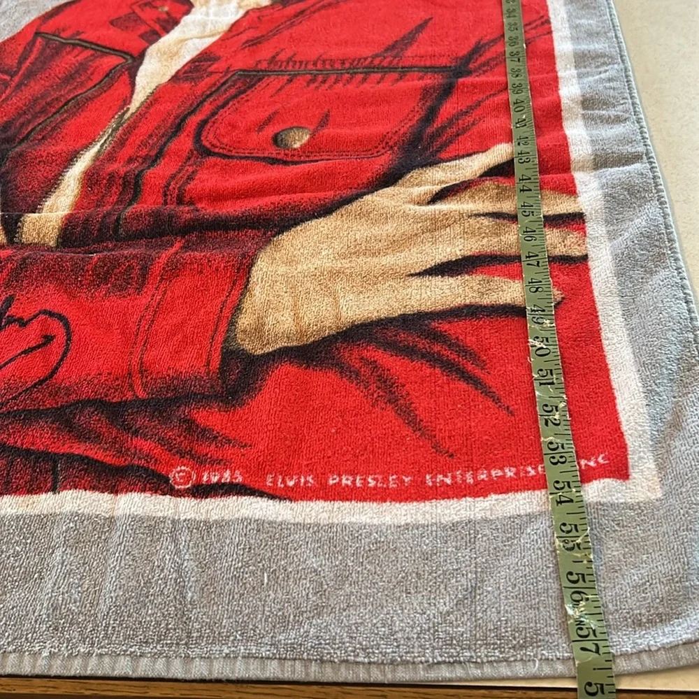 Elvis Presley Signature Beach Towel 1985 🖤❤️‍🔥❤️ 🎸 Excellent Condition!